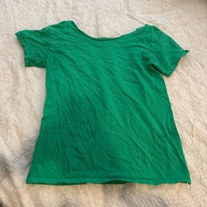 Green off the shoulder T-Shirt